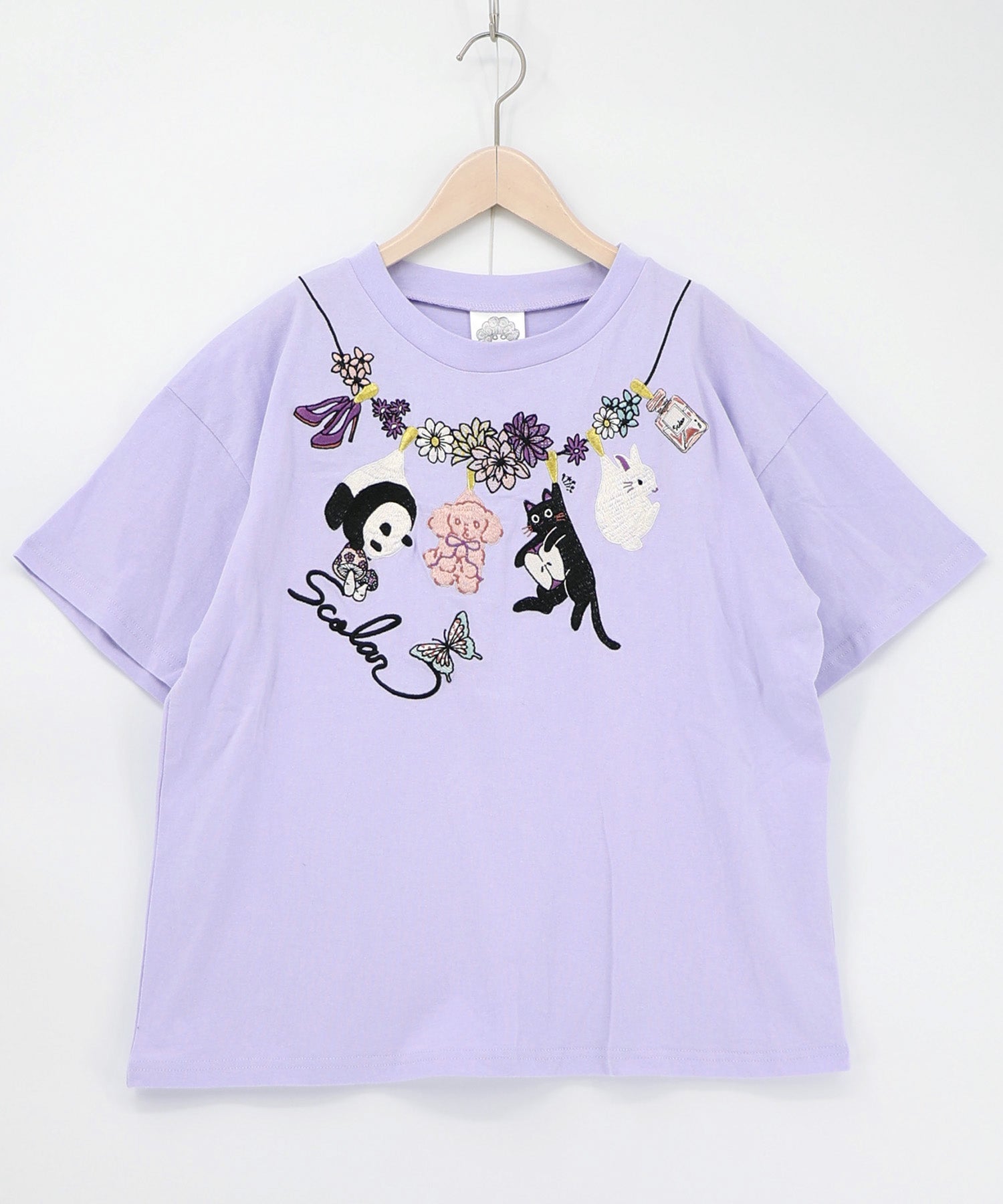 161646：天日干しアニマルぬい刺繍Tシャツの通販-ScoLar