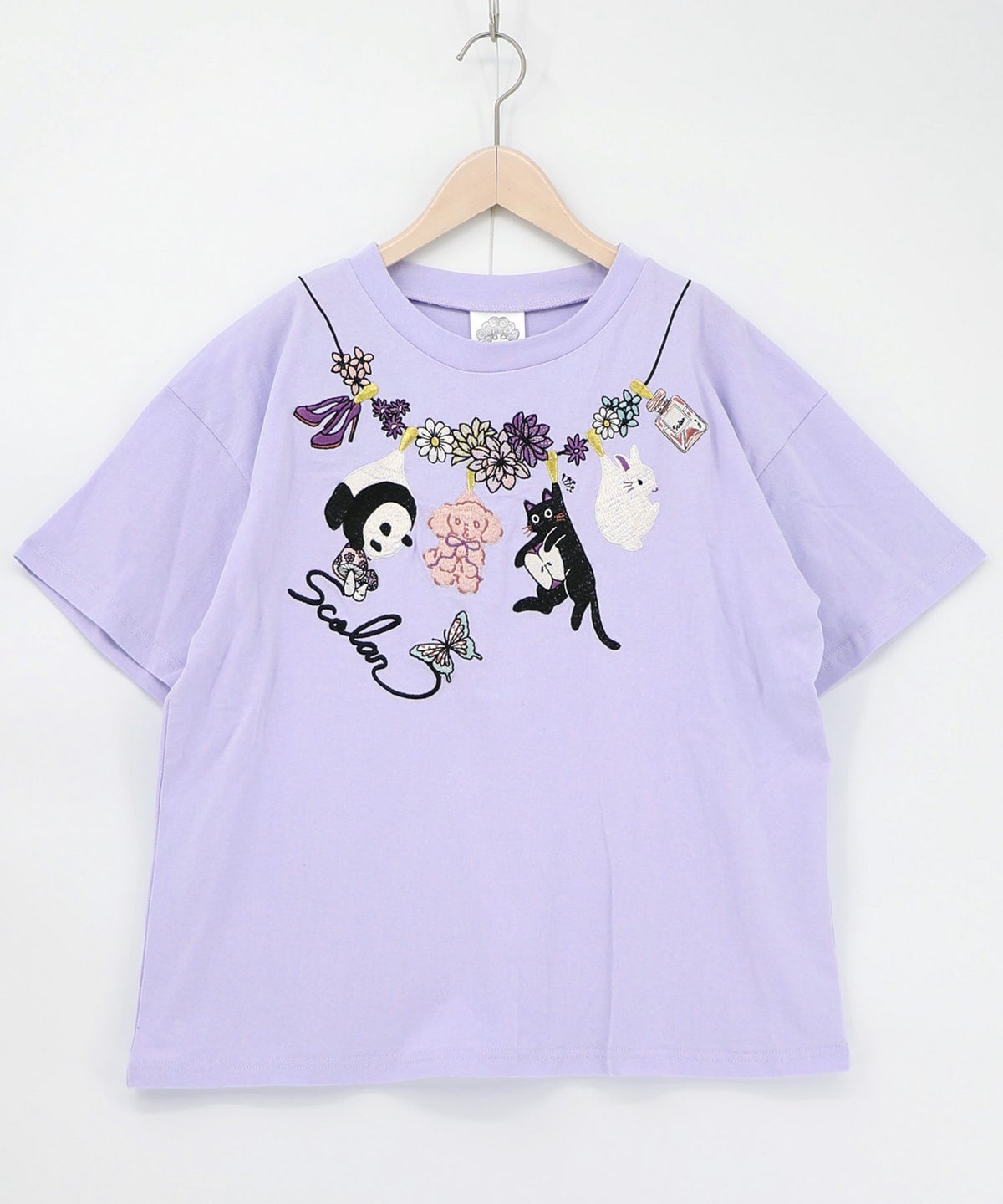 天日干しアニマルぬい刺繍Tシャツ-13