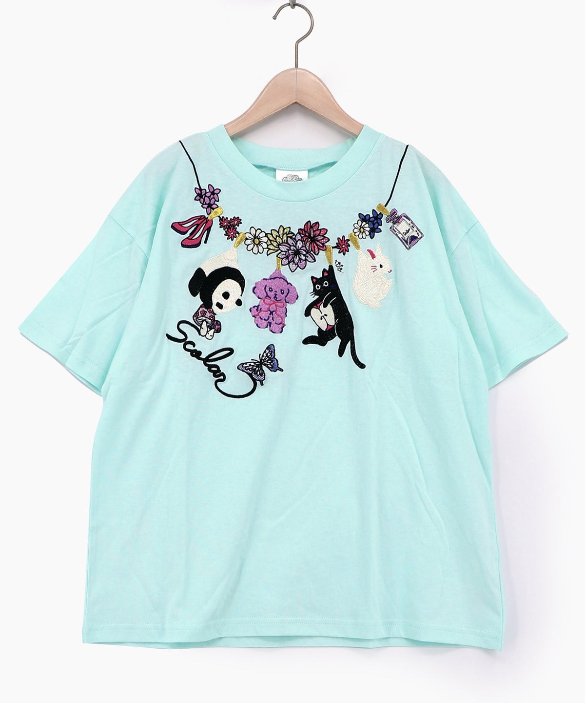 天日干しアニマルぬい刺繍Tシャツ-13