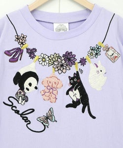 天日干しアニマルぬい刺繍Tシャツ-14