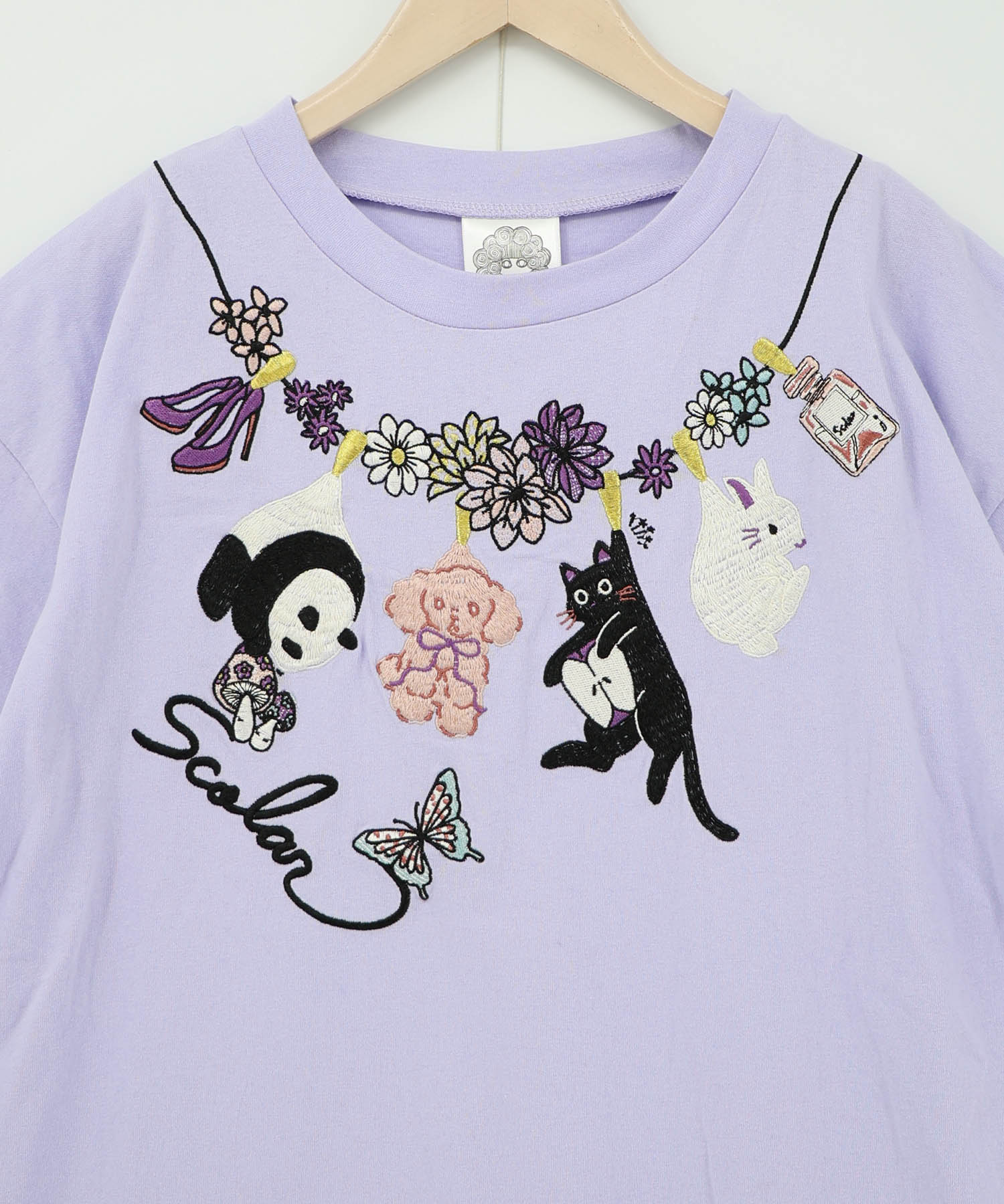 161646：天日干しアニマルぬい刺繍Tシャツの通販-ScoLar