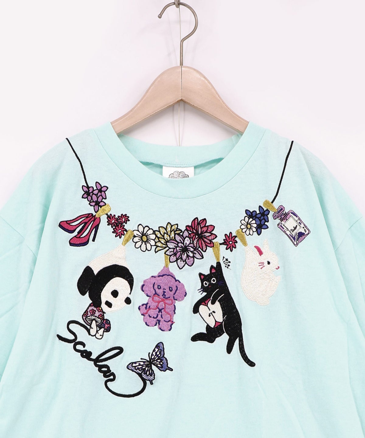天日干しアニマルぬい刺繍Tシャツ-15