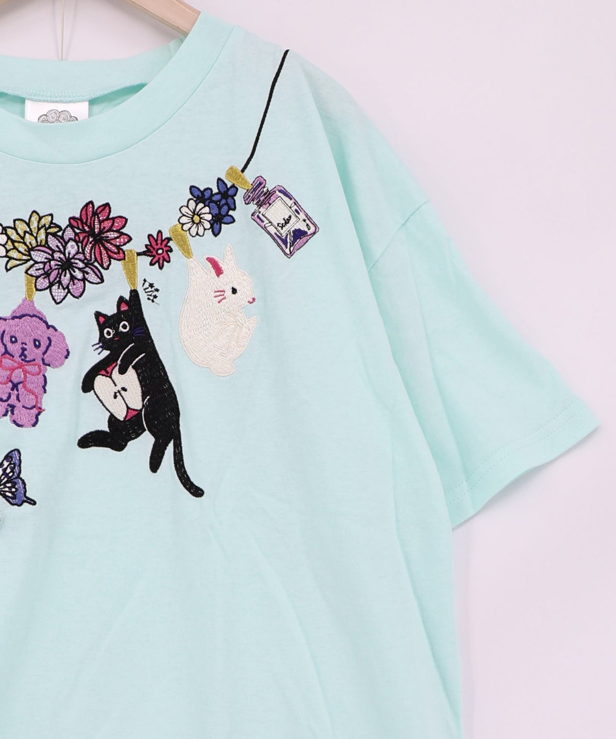天日干しアニマルぬい刺繍Tシャツ-16