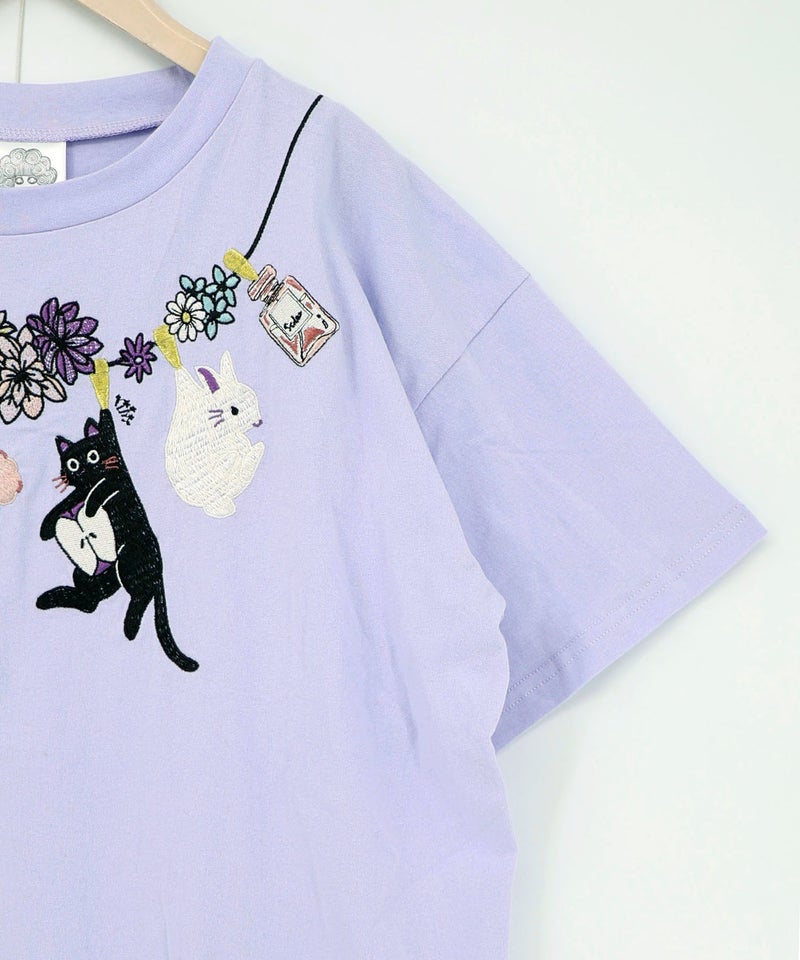 天日干しアニマルぬい刺繍Tシャツ-17