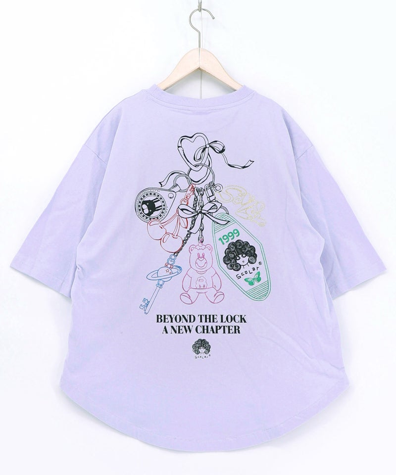 じゃらじゃらスカラーキーホルダー柄Tシャツ-15