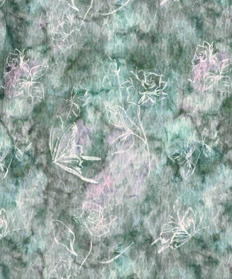 マーブル風花蝶刺繍チュールレースインナー-13