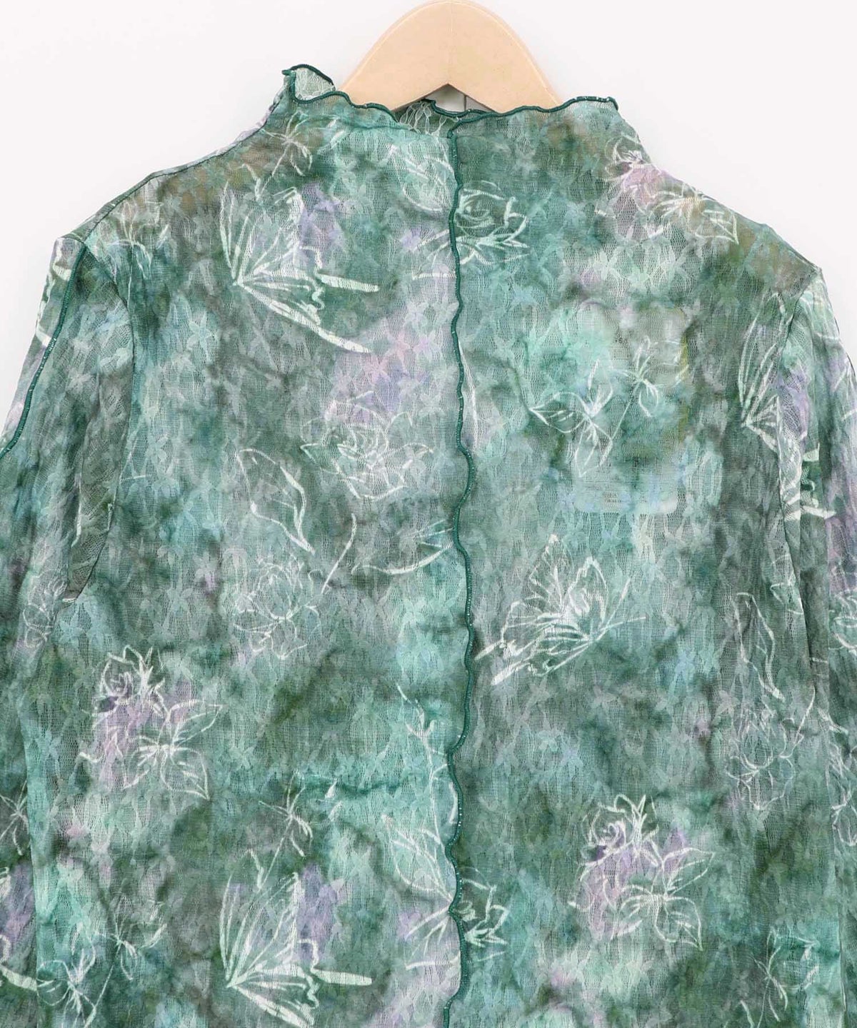 マーブル風花蝶刺繍チュールレースインナー-14