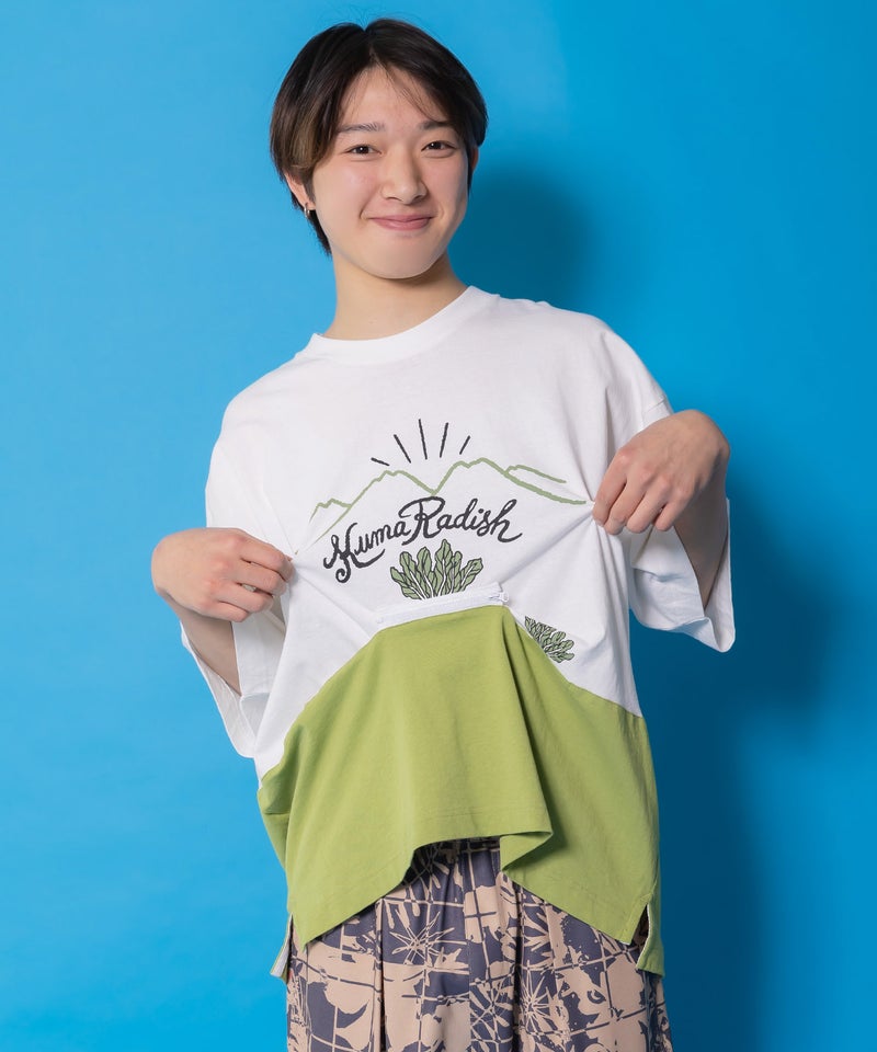 山からクマ大根Tシャツ-1
