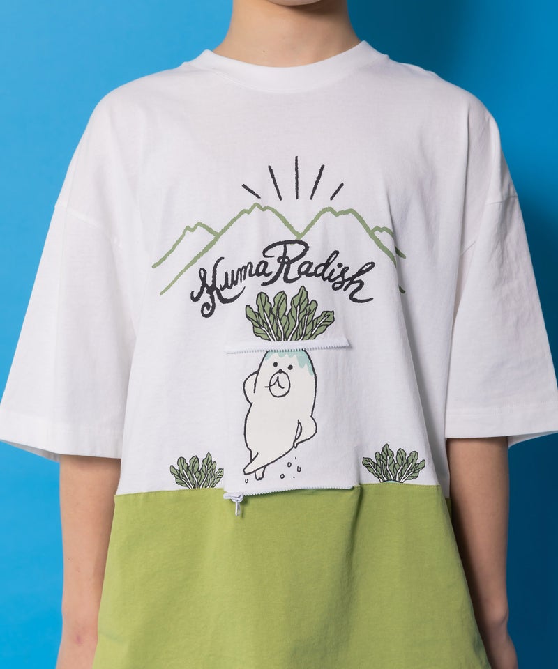 山からクマ大根Tシャツ-8