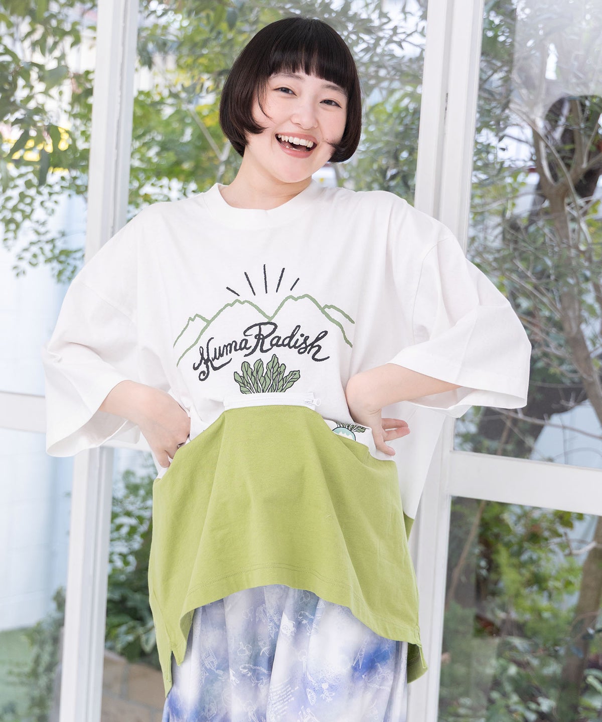 山からクマ大根Tシャツ-10