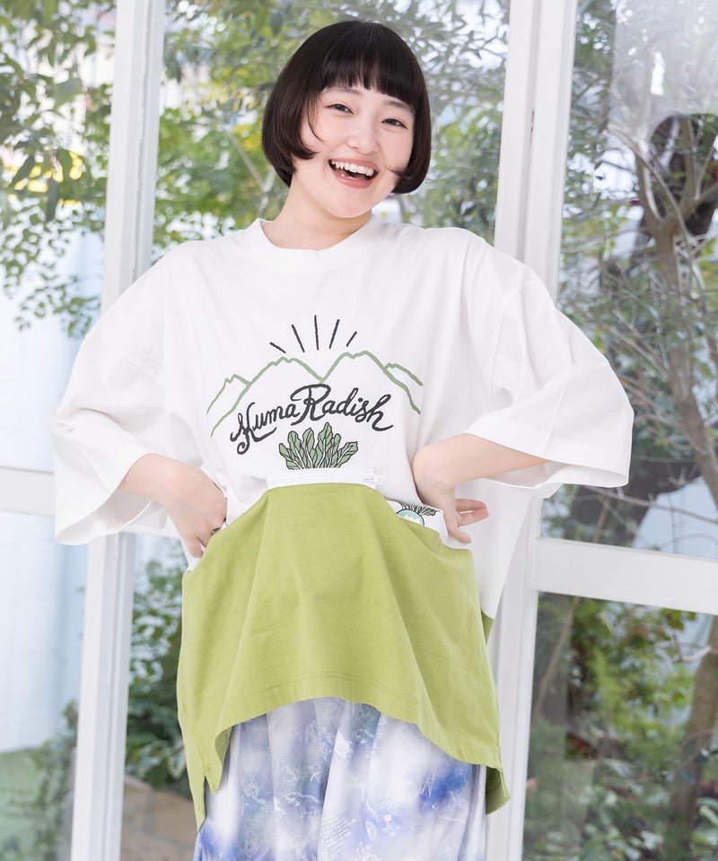 山からクマ大根Tシャツ-10