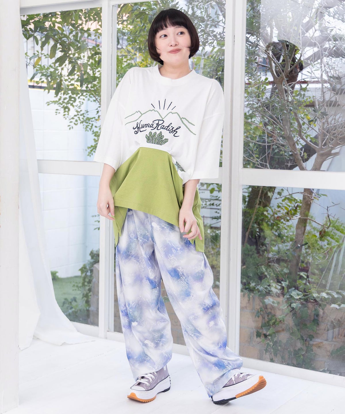 山からクマ大根Tシャツ-11