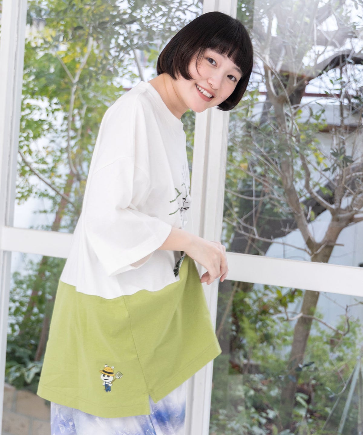 山からクマ大根Tシャツ-12