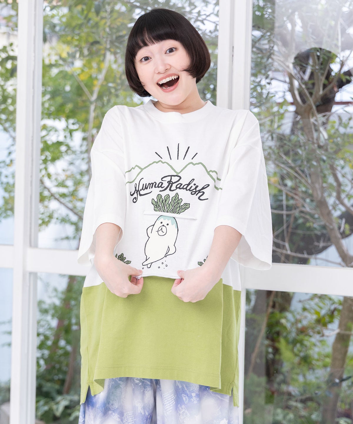 山からクマ大根Tシャツ-13