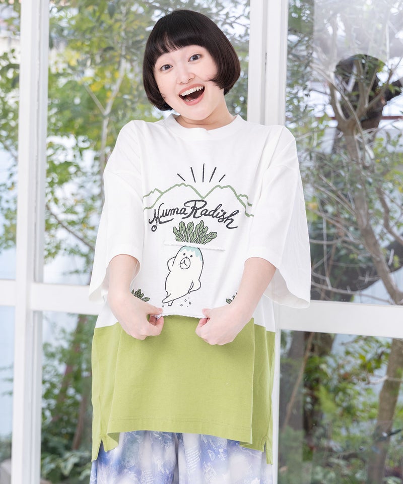 山からクマ大根Tシャツ-13