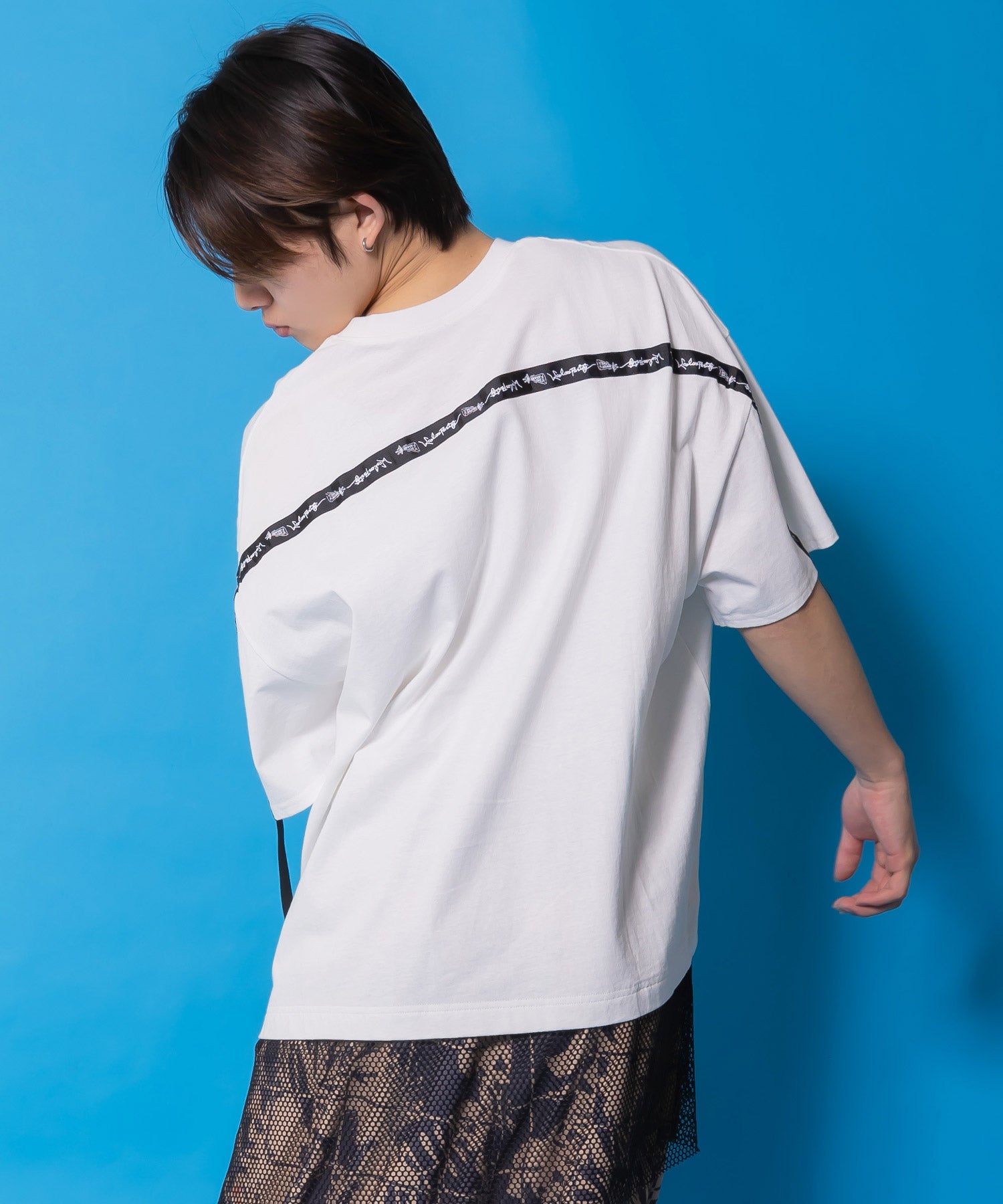 361118：夜更かしガブ 裾メッシュ切替Tシャツの通販-ScoLar