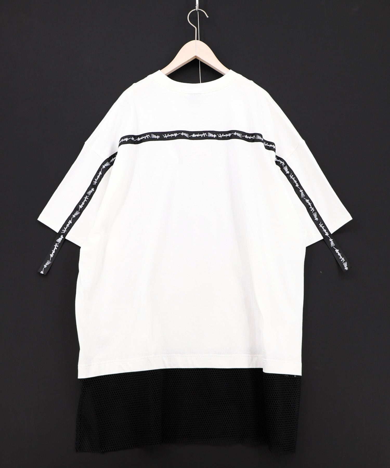 361118：夜更かしガブ 裾メッシュ切替Tシャツの通販-ScoLar