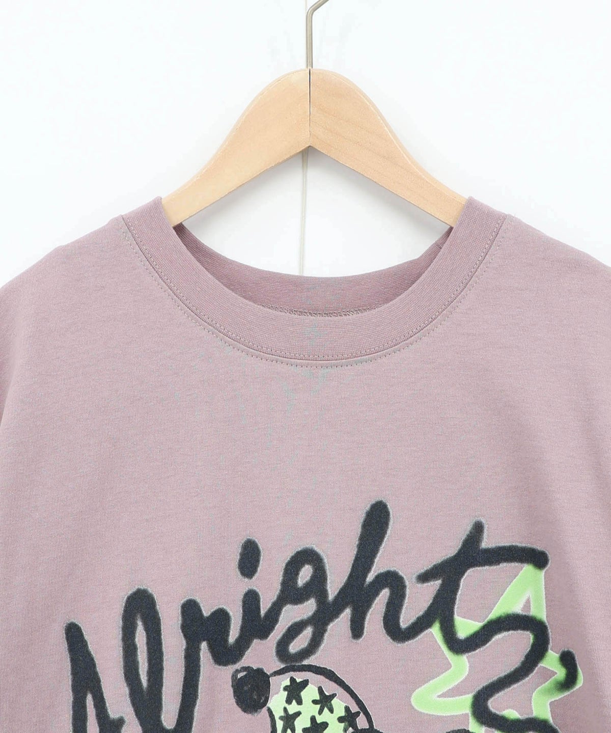 夜更かしガブ 裾メッシュ切替Tシャツ-18