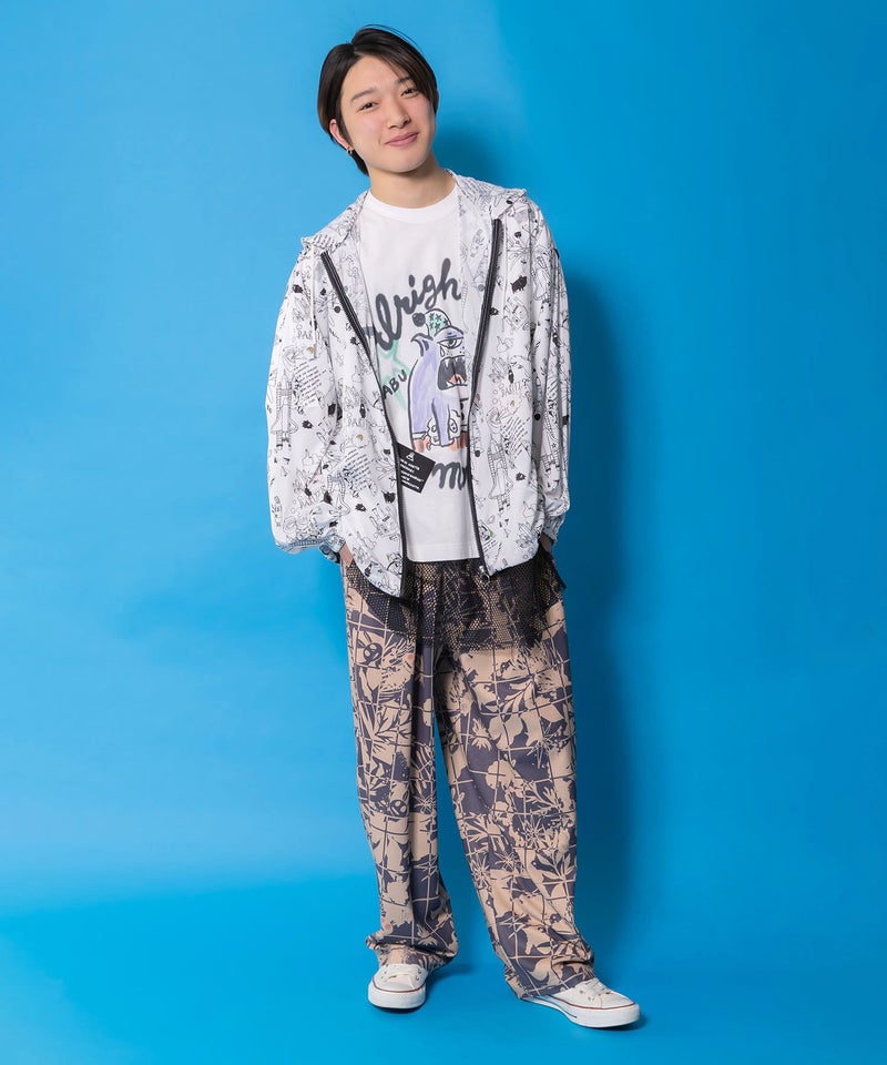 Parity×恐竜in宇宙柄 軽量パーカー-9