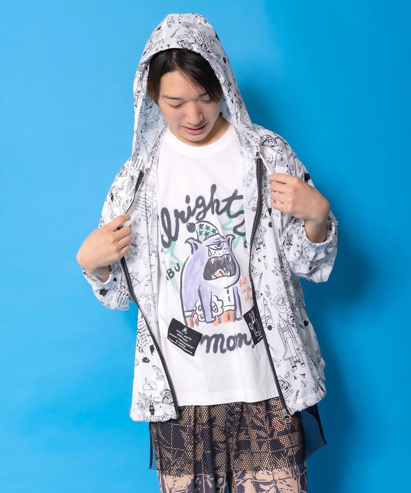 Parity×恐竜in宇宙柄 軽量パーカー-11