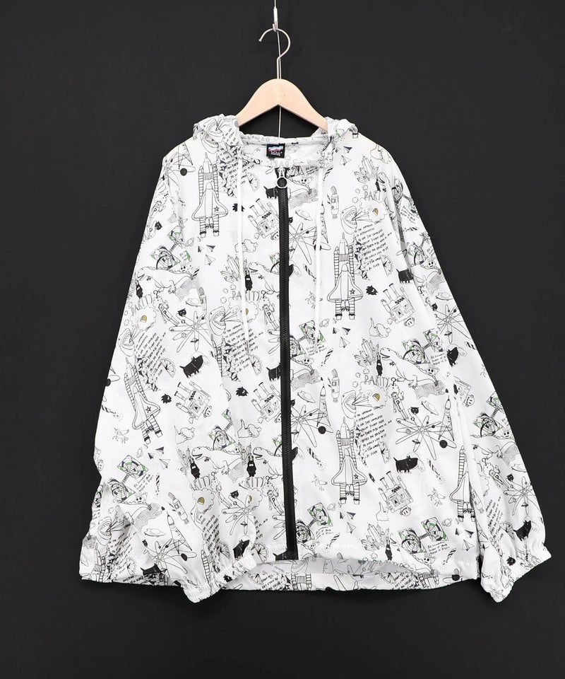 Parity×恐竜in宇宙柄 軽量パーカー-12