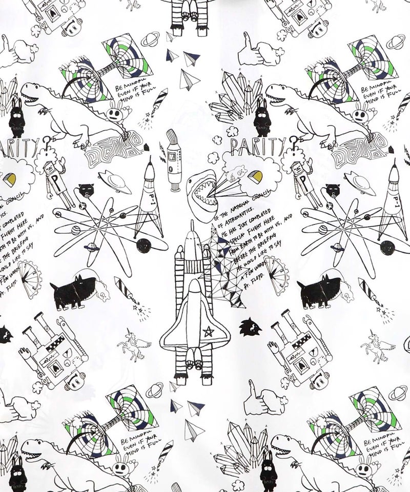 Parity×恐竜in宇宙柄 軽量パーカー-14