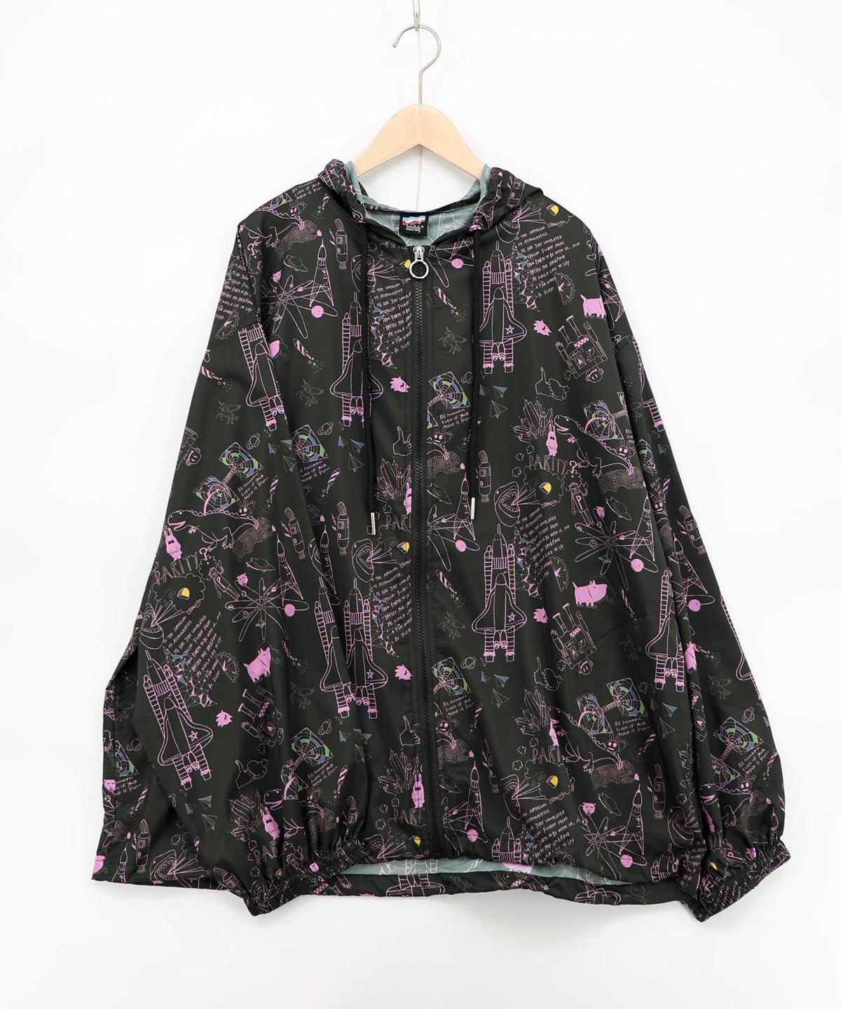 Parity×恐竜in宇宙柄 軽量パーカー-15