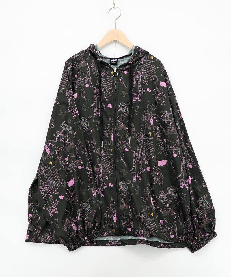 Parity×恐竜in宇宙柄 軽量パーカー-15