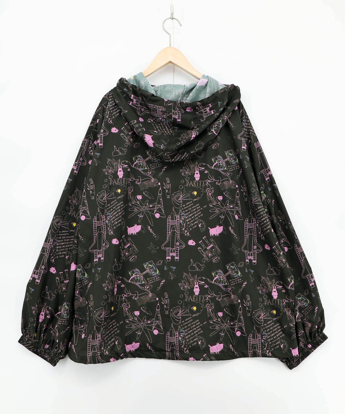 Parity×恐竜in宇宙柄 軽量パーカー-16