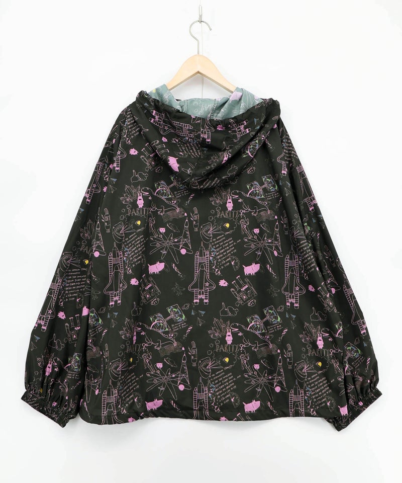 Parity×恐竜in宇宙柄 軽量パーカー-16