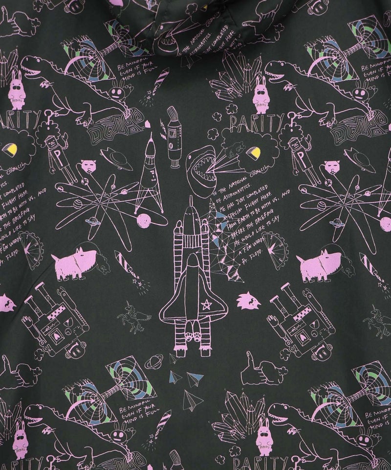 Parity×恐竜in宇宙柄 軽量パーカー-17