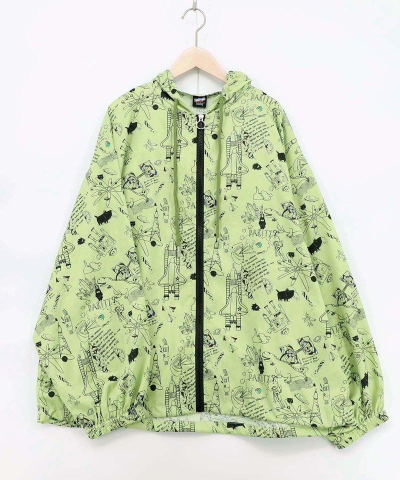 Parity×恐竜in宇宙柄 軽量パーカー-18