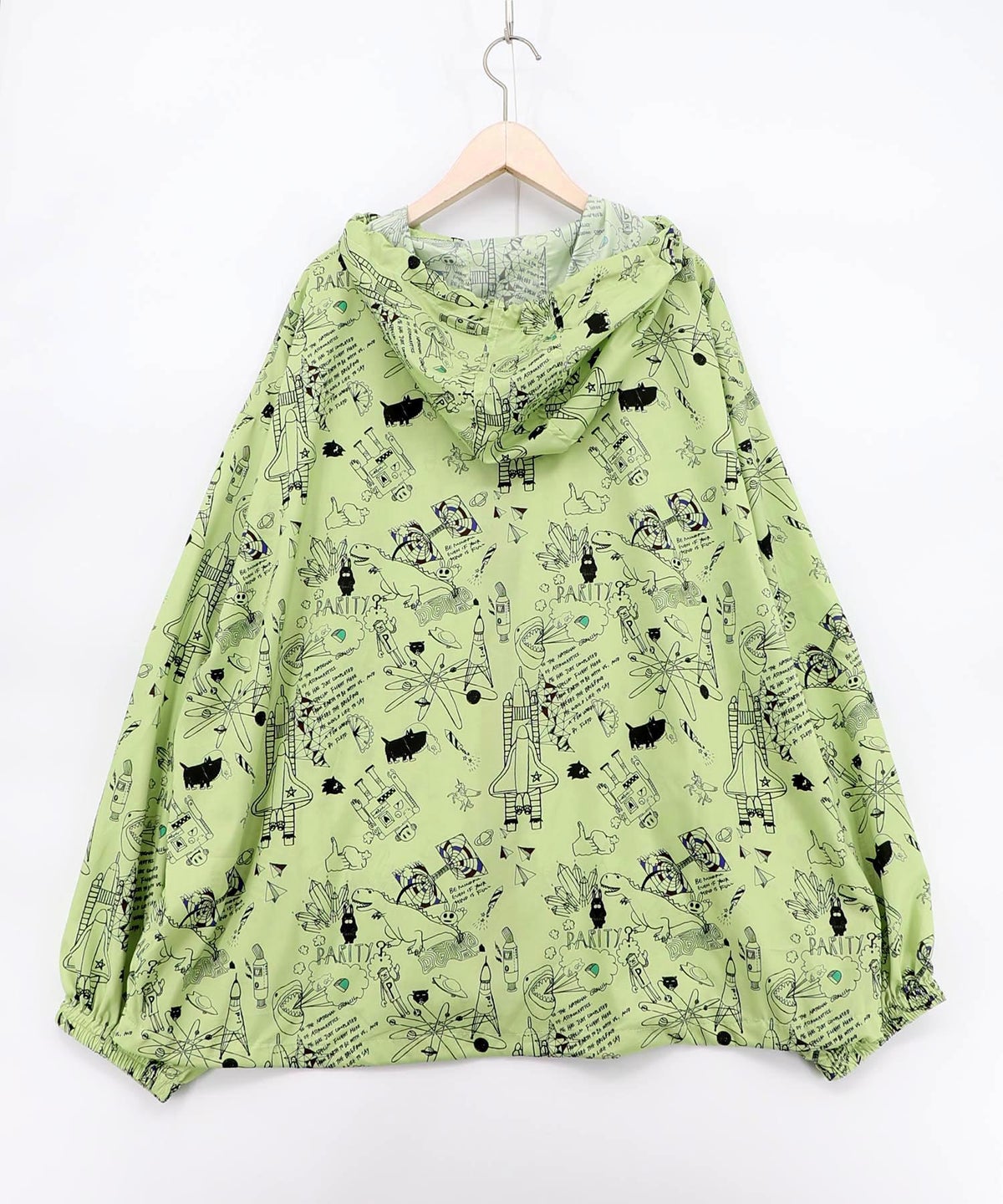 Parity×恐竜in宇宙柄 軽量パーカー-19