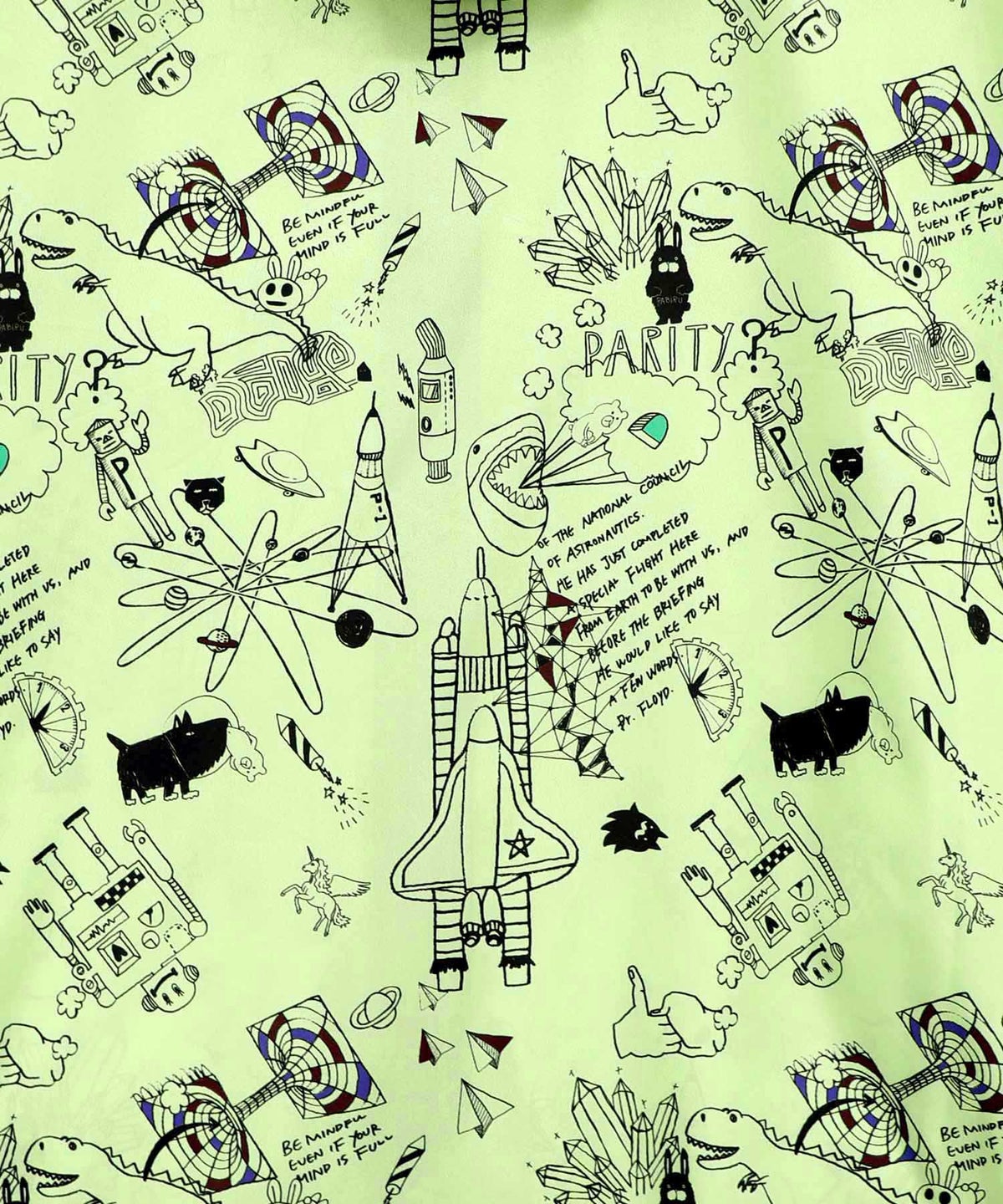 Parity×恐竜in宇宙柄 軽量パーカー-20