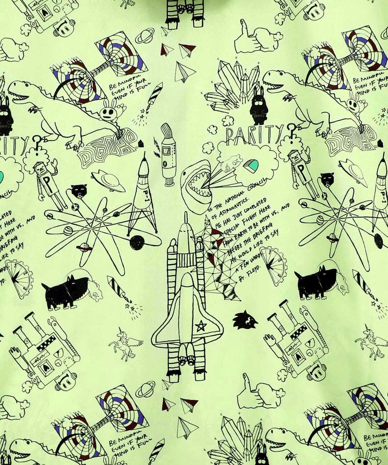 Parity×恐竜in宇宙柄 軽量パーカー-20