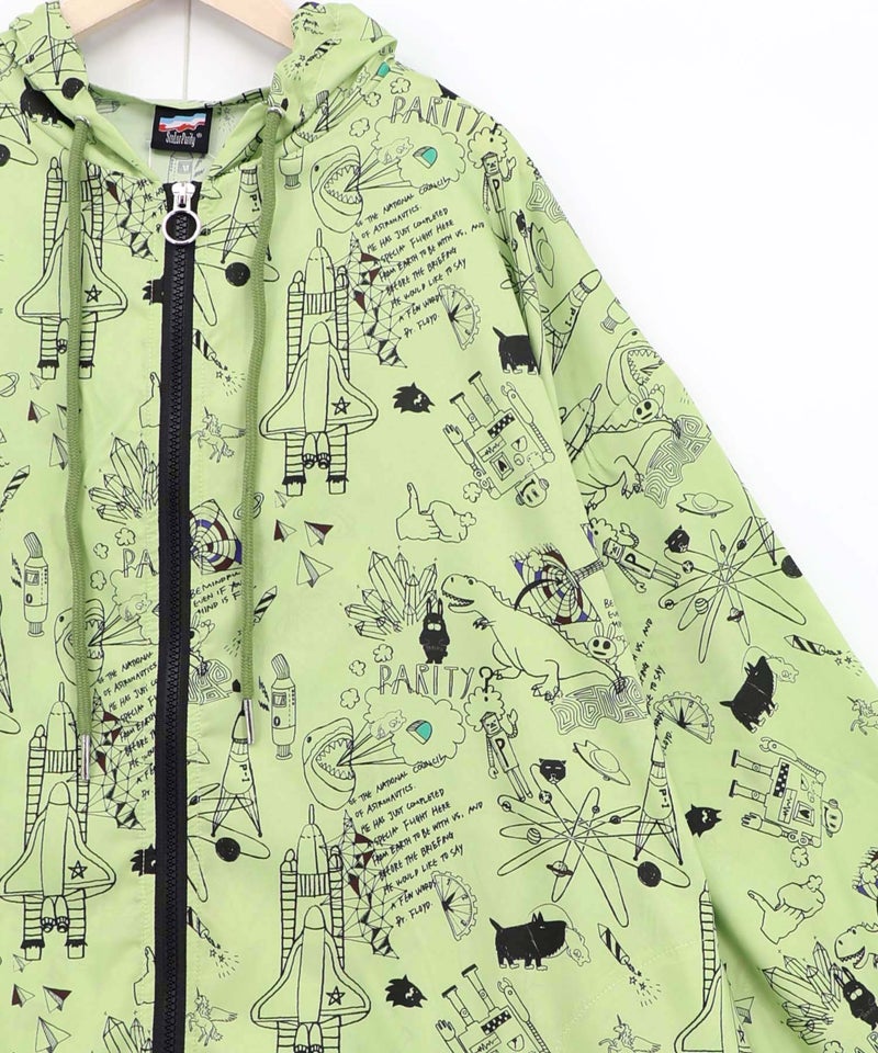 Parity×恐竜in宇宙柄 軽量パーカー-23