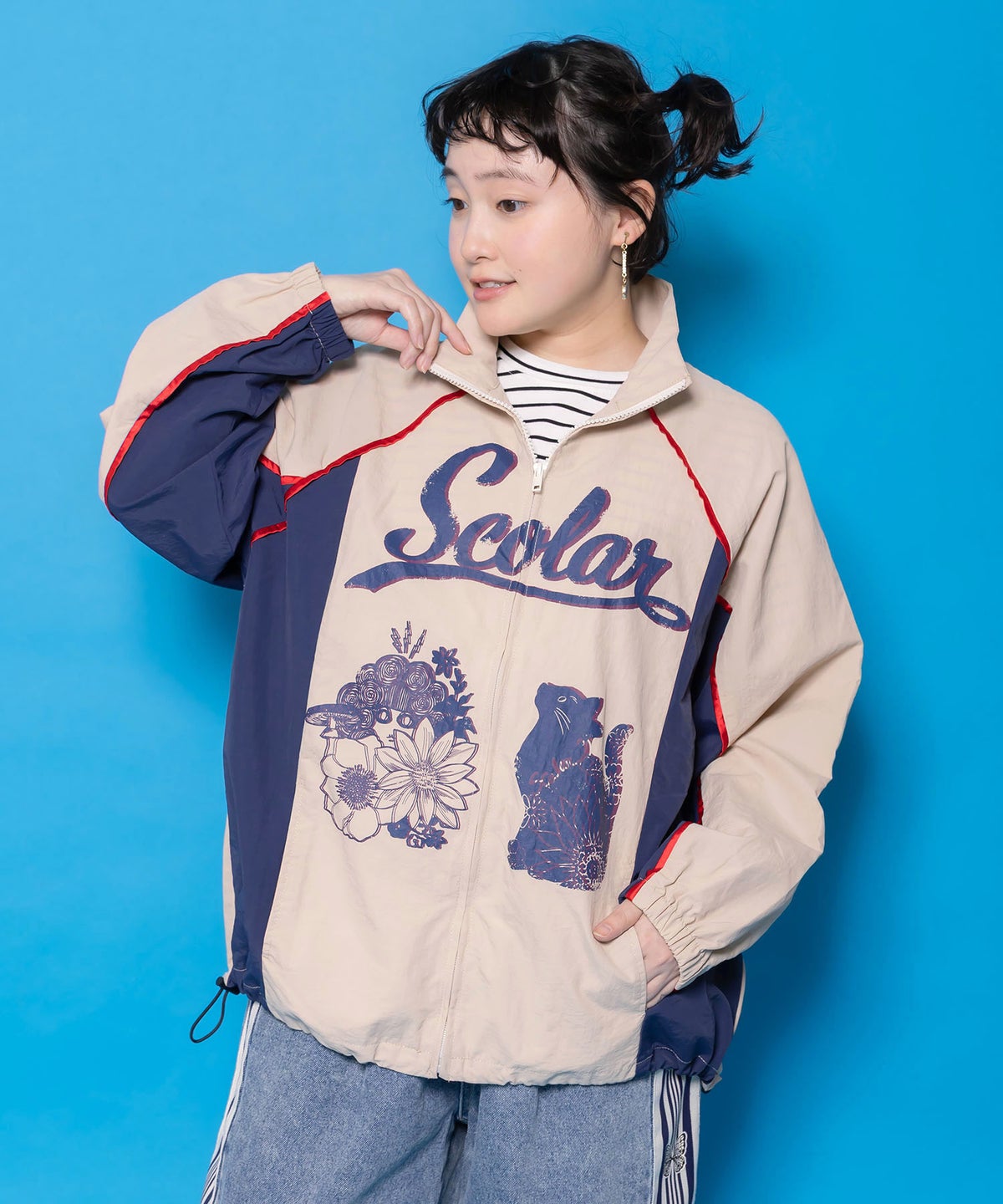 スカラーちゃん×ネコ レーシング風ブルゾン-3