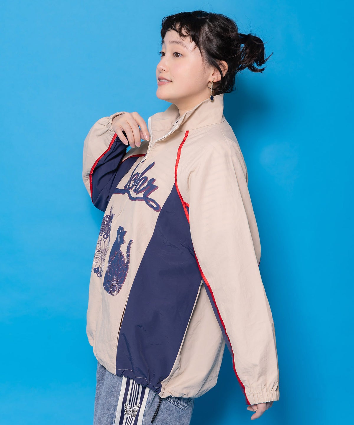 スカラーちゃん×ネコ レーシング風ブルゾン-4