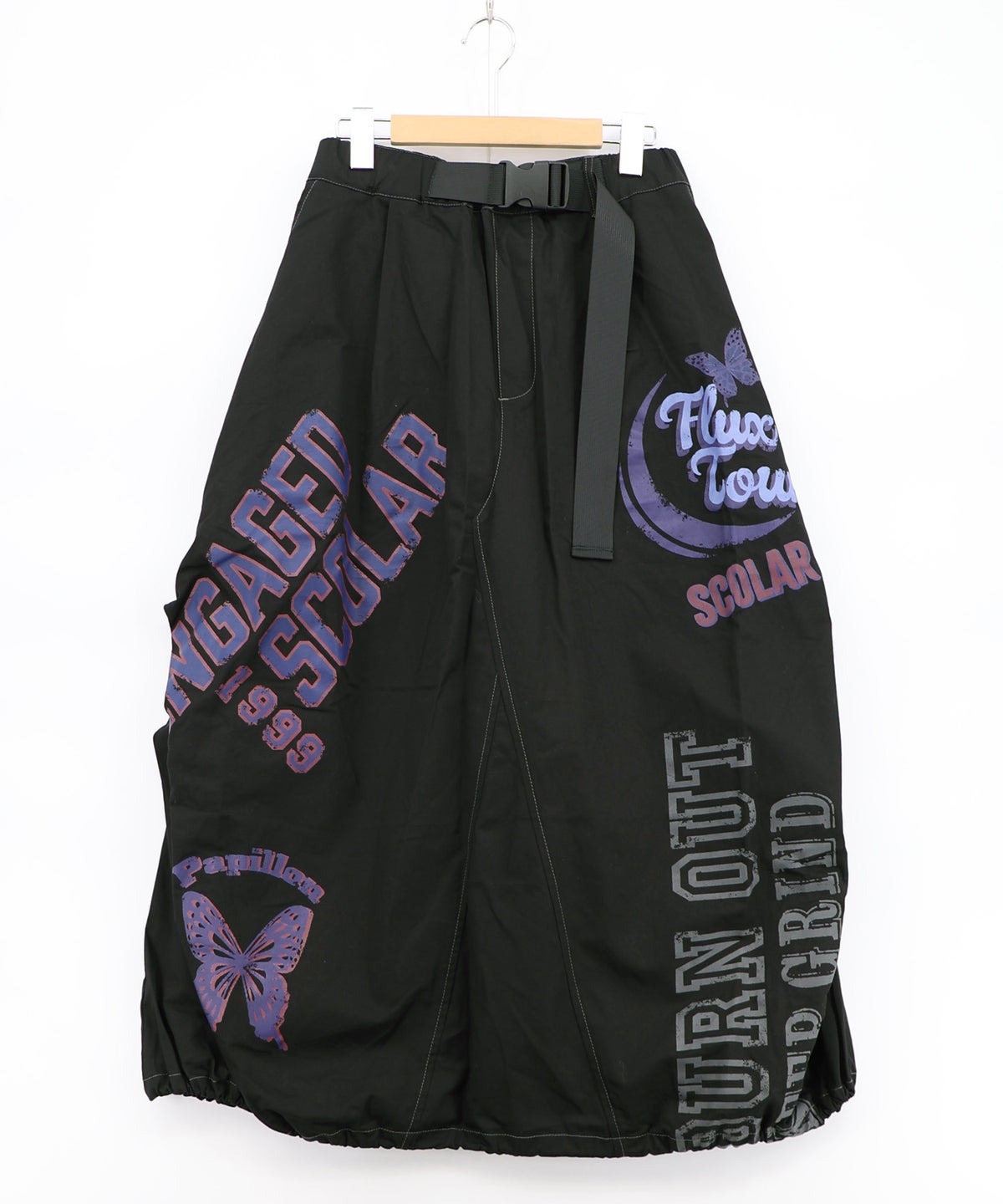 ベルトアジャスター付きバルーンデニムパンツ-18