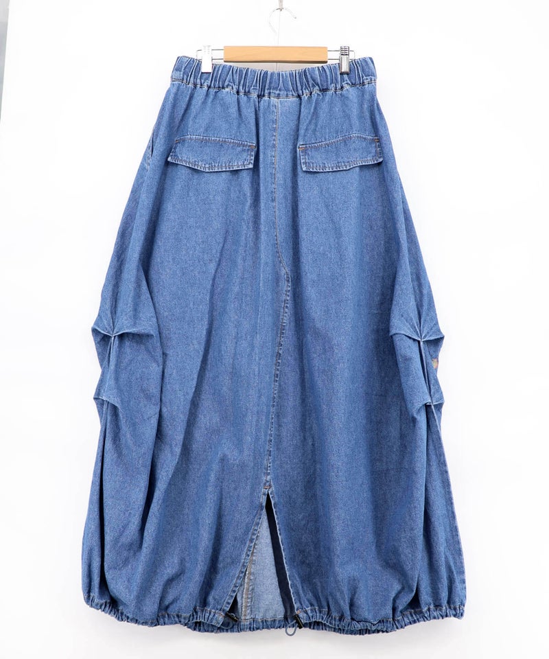 ベルトアジャスター付きバルーンデニムパンツ-22