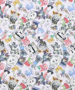 総柄ベロア×ストライプ柄チュールキャミワンピ-24