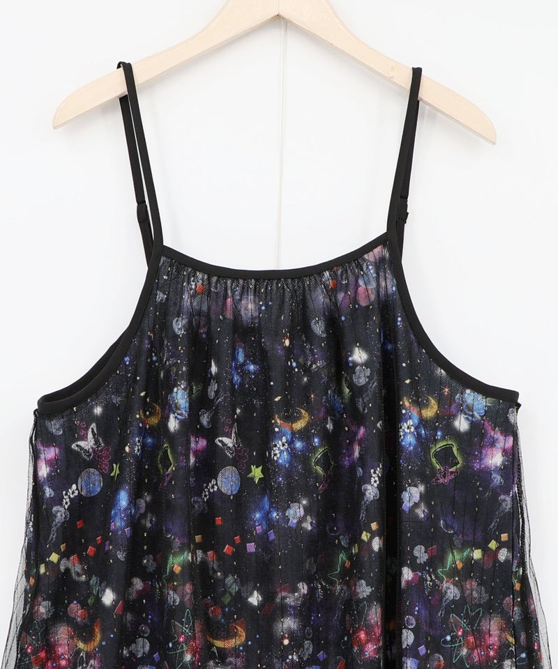 総柄ベロア×ストライプ柄チュールキャミワンピ-25