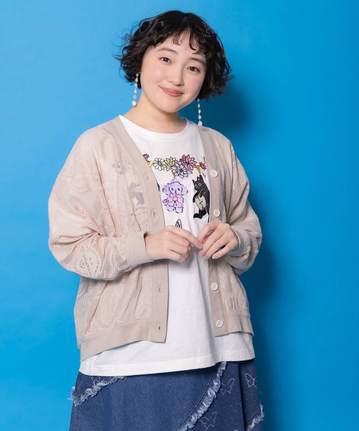 宇宙×海 オリジナルレースカーディガン-1