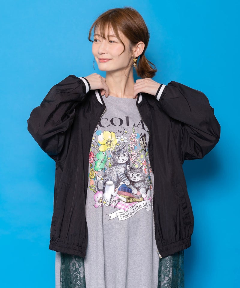 じゃらじゃらスカラーキーホルダー刺繍ブルゾン-2