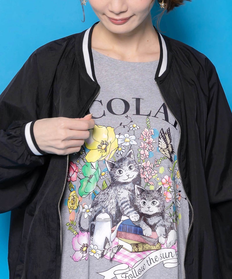 じゃらじゃらスカラーキーホルダー刺繍ブルゾン-7