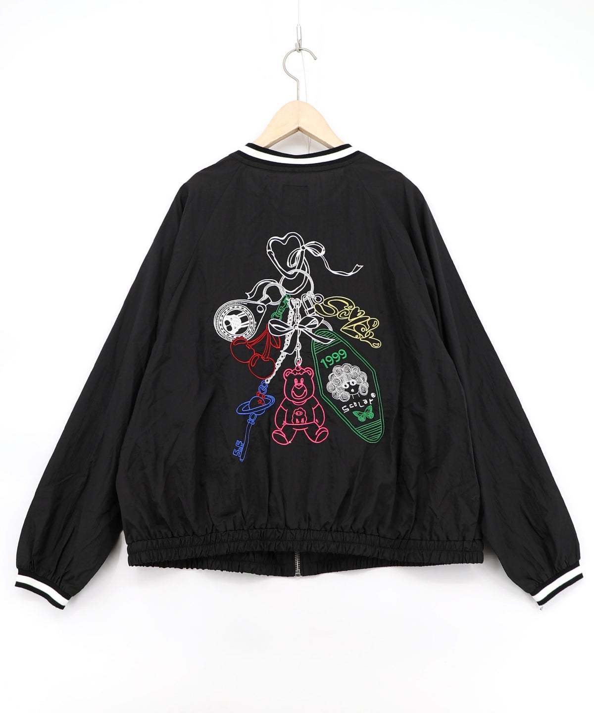 じゃらじゃらスカラーキーホルダー刺繍ブルゾン-10