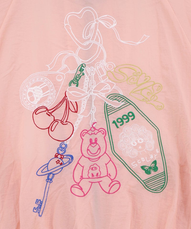 じゃらじゃらスカラーキーホルダー刺繍ブルゾン-14