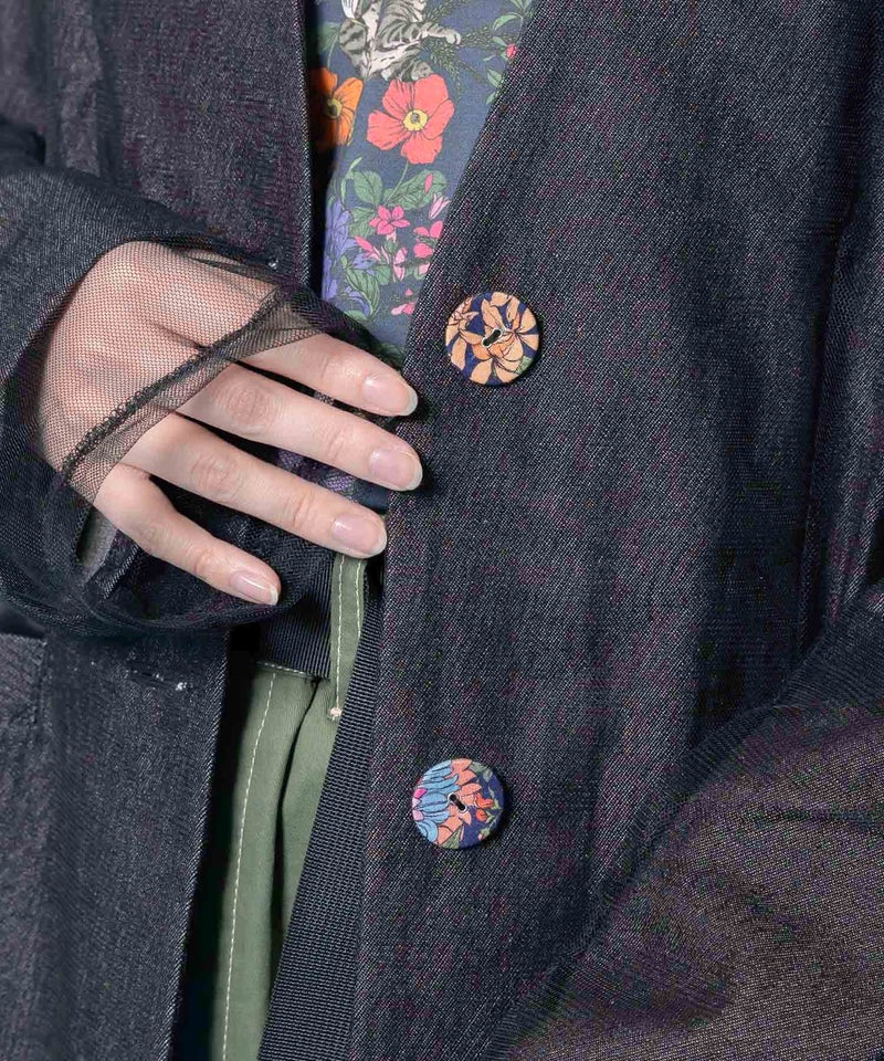 チュール重ねデニムジャケット-8