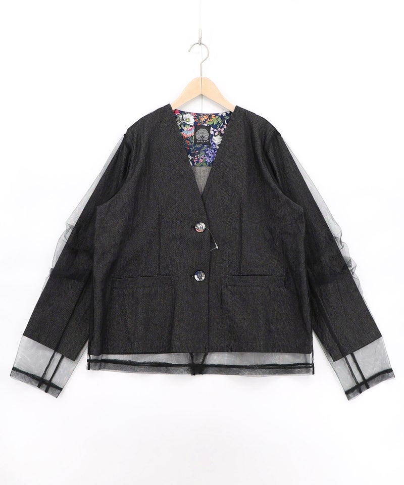 チュール重ねデニムジャケット-10