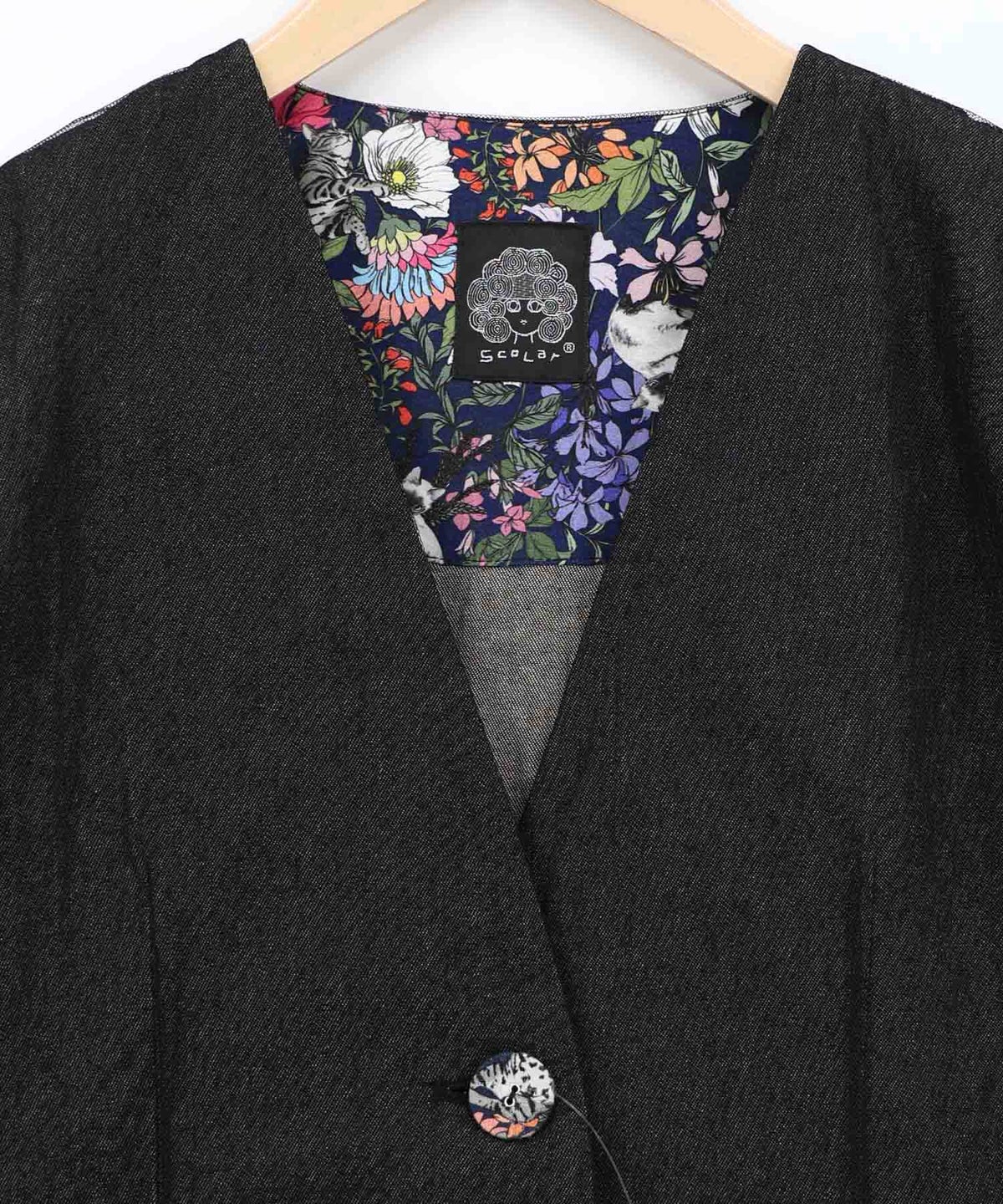 チュール重ねデニムジャケット-11